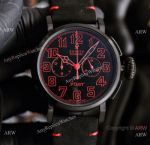 Japan Grade Zenith x Bamford Pilot Chrono 47mm Watch in Red Arabic Dial